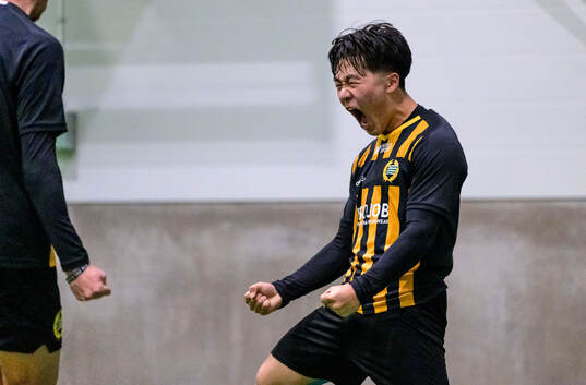 Hammarbys Akira Imamura jublar