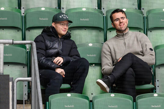 Assisterande sportchef Jacob Strandberg och klubbdirektör