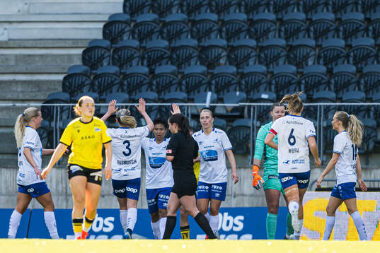 Meryll Krysteen Rosales Serrano of Haugesund celebrates