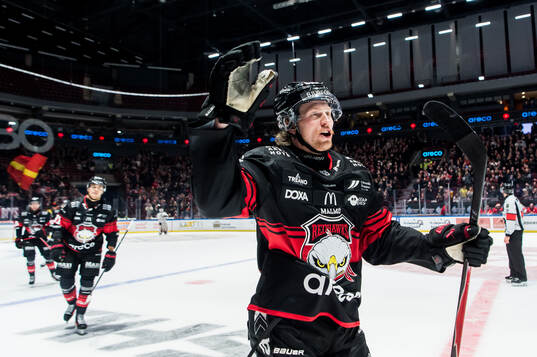 Malmö Redhawks Robin Salo jublar