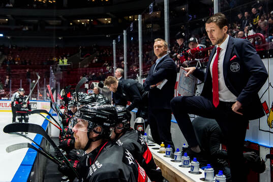 Malmö Redhawks assisterande tränare Bert Robertsson och