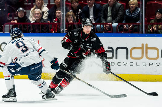 Linköpings Erik Norén och Malmö Redhawks Fredrik