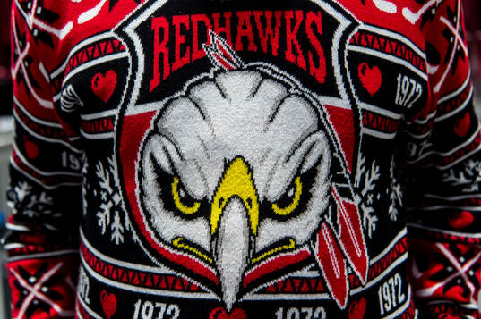 Jultröja med Malmö Redhawks emblem