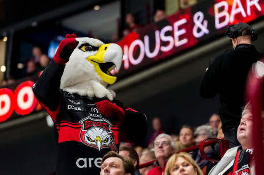 Malmö Redhawks maskot Hawkan