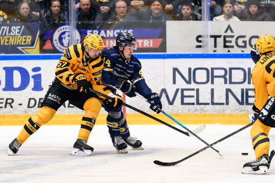 Skellefteås Emil Djuse och HV71s Hugo Fransson