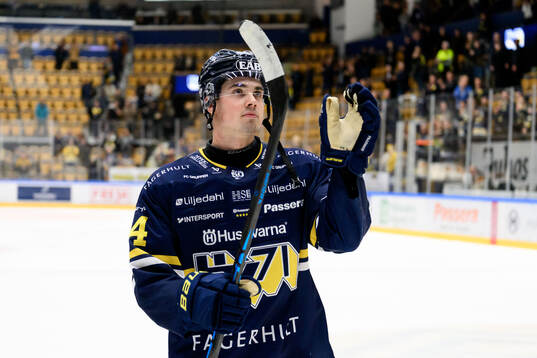 HV71s Hugo Fransson jublar