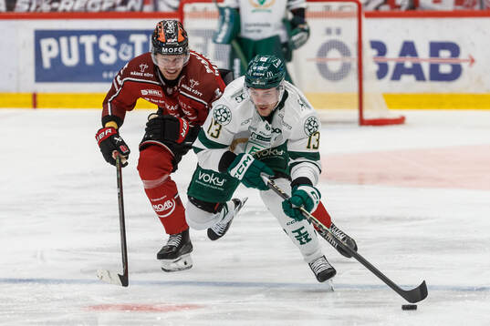 Örebros Christopher Mastomäki och Färjestads Joel Kellman