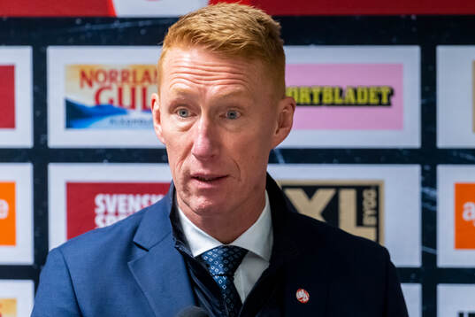 Färjestads tränare Jörgen Jönsson på presskonferansen