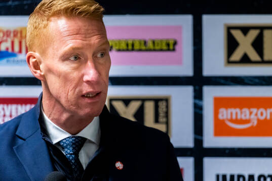 Färjestads tränare Jörgen Jönsson på presskonferansen