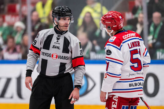 Domare Richard Magnusson och Timrås Anton Lander