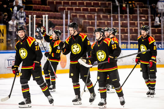 Brynäs spelarna jublar