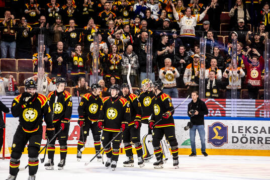 Brynäs spelarna jublar