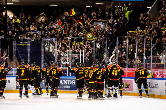 Brynäs spelarna jublar