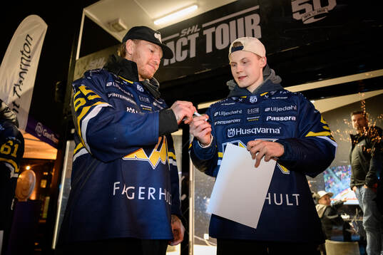 HV71s Andreas Borgman och Hugo Pettersson