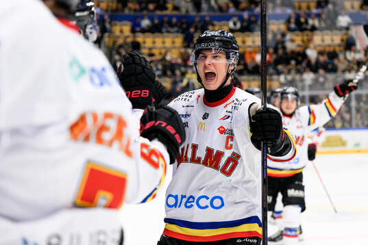Malmö Redhawks Fredrik Händemark jublar