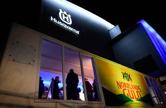 Norrlands Guld Tap trailer utanför Husqvarna Garden