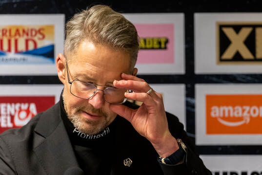 Leksands tränare Johan Hedberg på presskonferansen