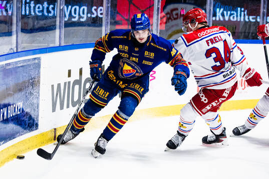 Djurgårdens Håvard Salsten och Timrås Alfons Freij