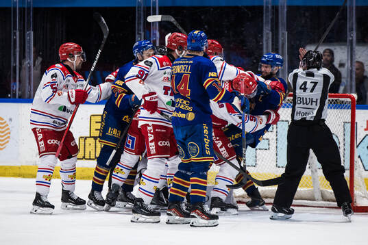 Djurgårdens och Timrås spelare i bråk