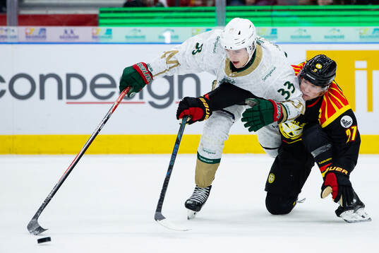 Frölundas Linus Högberg och Brynäs Mattias Norlinder