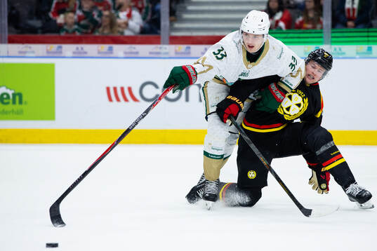 Frölundas Linus Högberg och Brynäs Mattias Norlinder