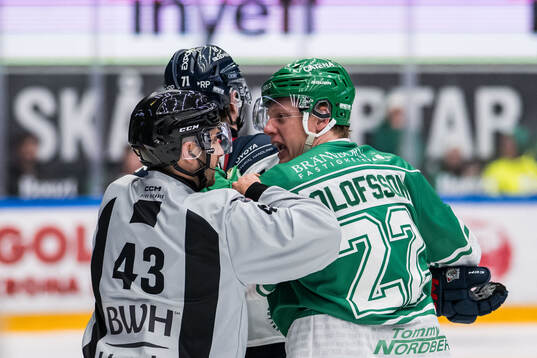 Rögles Fredrik Olofsson reagerar på ett domslut
