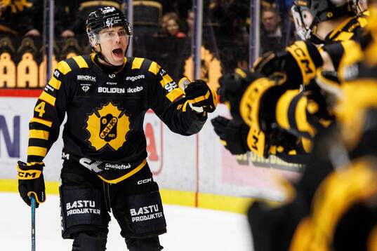 Skellefteås Andreas Johnson jublar