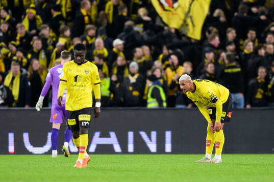 Ruben Gabrielsen of Lillestrøm looks dejected