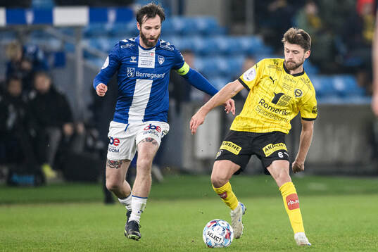 Jo Inge Berget of Sarpsborg 08 and Vebjørn Hoff of
