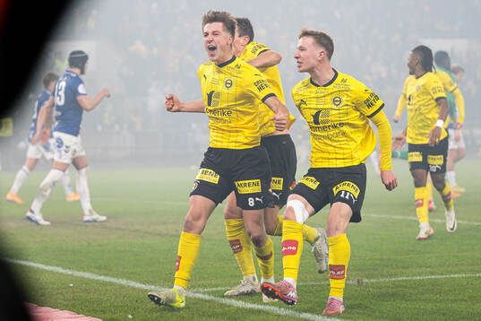 Markus Seehusen Karlsbakk of Lillestrøm celebrates