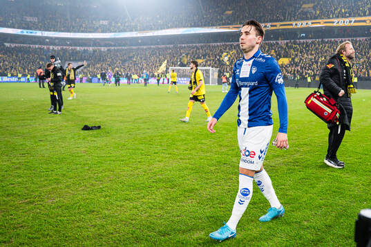 Anders Trondsen of Sarpsborg 08 looks dejected