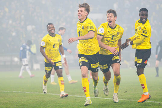 Markus Seehusen Karlsbakk of Lillestrøm celebrates