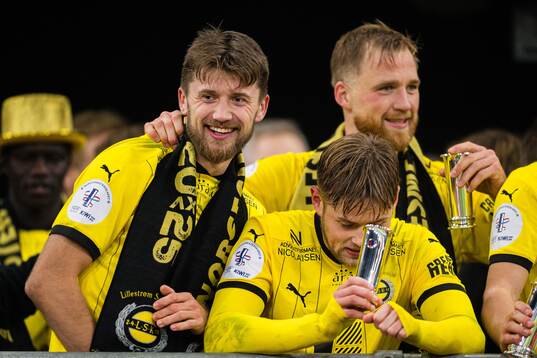 Vebjørn Hoff of Lillestrøm celebrates
