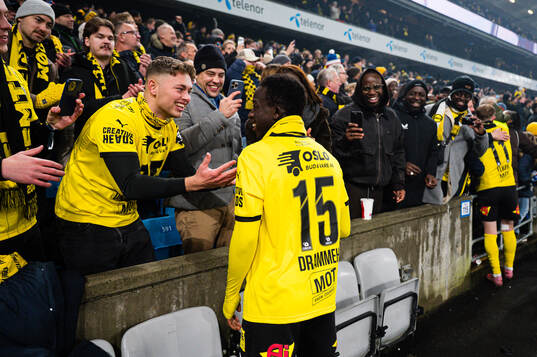 Salieu Drammeh of Lillestrøm celebrates