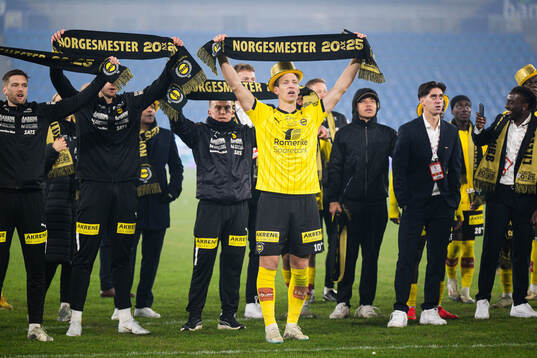 Thomas Lehne Olsen of Lillestrøm celebrates