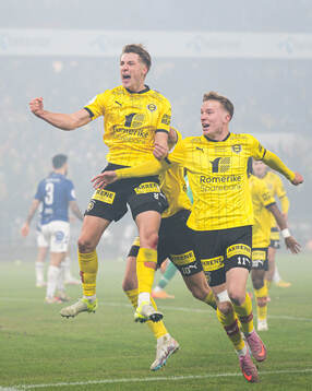 Markus Seehusen Karlsbakk of Lillestrøm celebrates