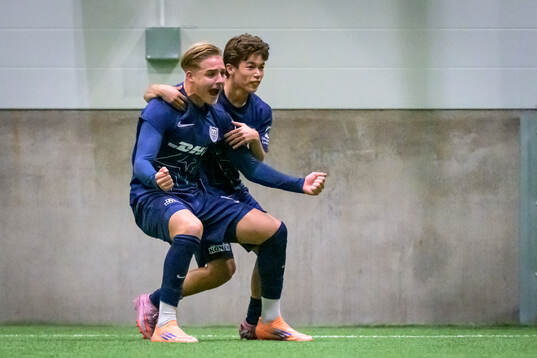 Nordsjällands Leonel Eklund och Filip Moon jublar
