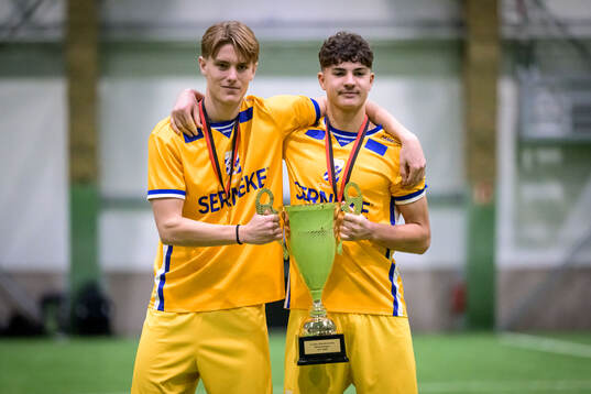 IFK Göteborgs Liam Carlsson och Daniel Rizk jublar