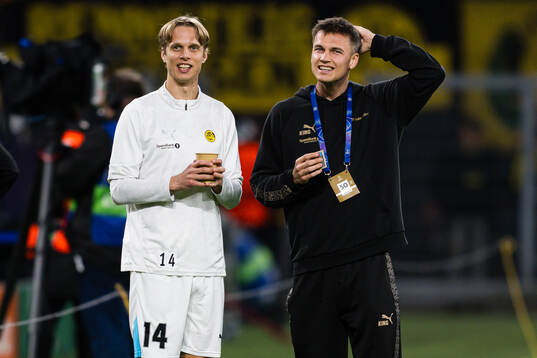 Ulrik Saltnes and Odin Bjørtuft of Bodø/Glimt arrives