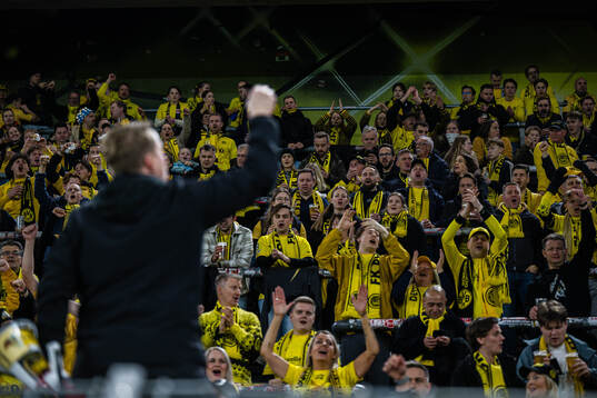 Spectators in the stands