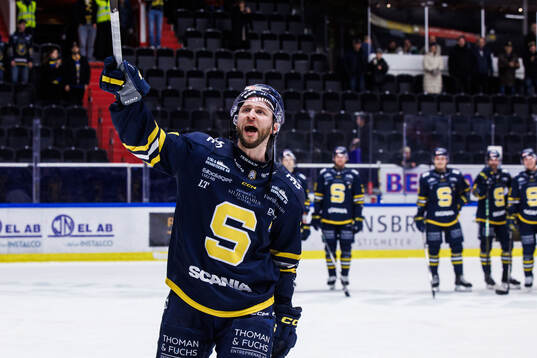 Södertäljes Daniel Norbe jublar