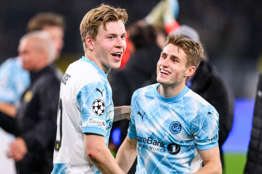 Jens Petter Hauge and Fredrik Sjøvold of Bodø/Glimt