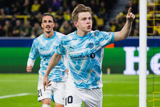 Jens Petter Hauge of Bodø/Glimt celebrates