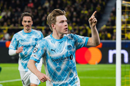 Jens Petter Hauge of Bodø/Glimt celebrates