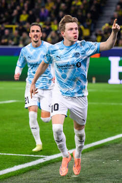 Jens Petter Hauge of Bodø/Glimt celebrates