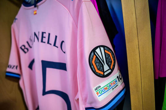 Gabriel Busanello of Malmö FFs jersey in the locker room