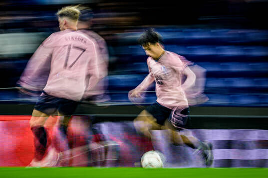 Jens Stryger Larsen and Adrian Skogmar of Malmö FF