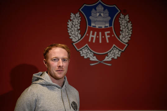 Helsingborgs tränare Stevie Grieve för ett porträtt