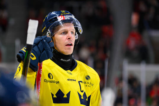 Max Friberg of Sweden in the ice hockey game between Sweden
