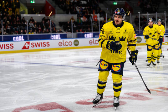 Andre Petersson of Sweden celebrates